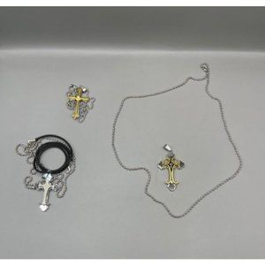 THREE New Cross Pendant necklaces
